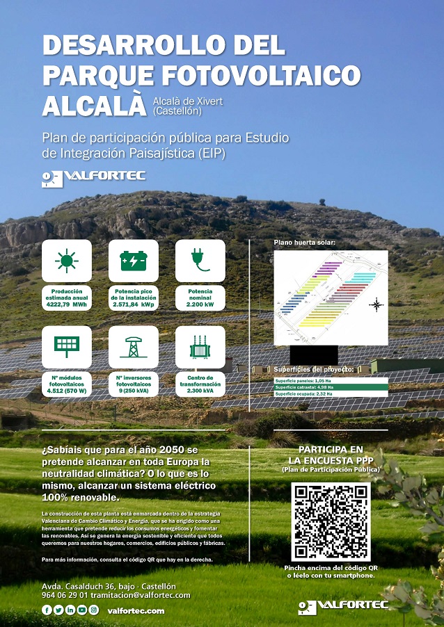 Valfortec Alcala de Xivert instalación fotovoltaica